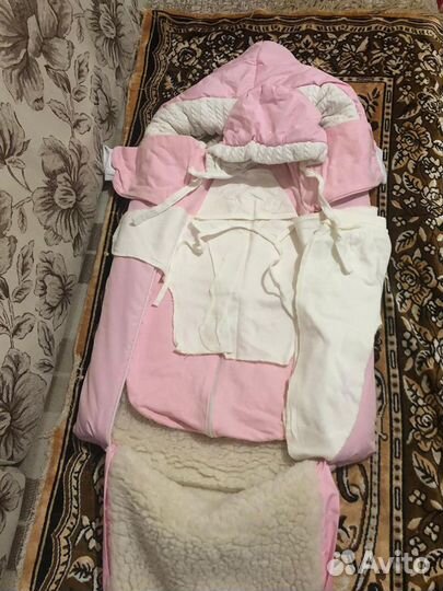 Конверт на выписку для девочки зима