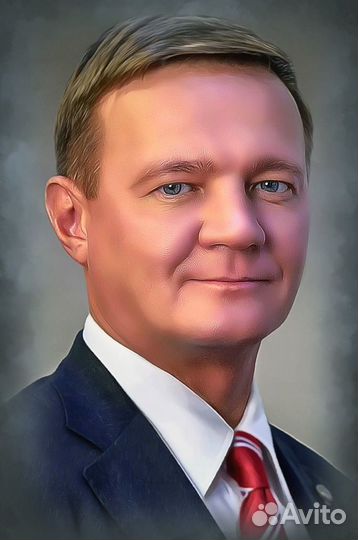 Цифровой портрет на холсте