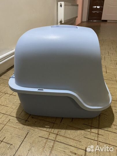 Закрытый домик туалет для кошек