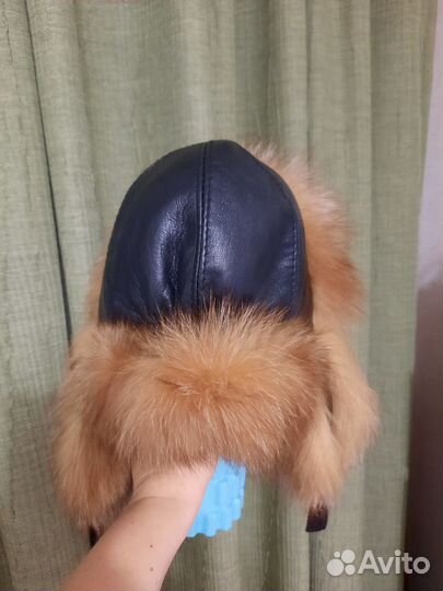 Натуральная шапка ушанка женская