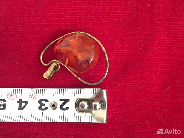 Ретро Кулон янтарный из СССР