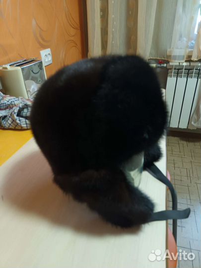 Шапка ушанка норковая женская