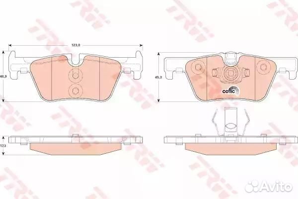 GDB1919 Колодки тормозные дисковые зад