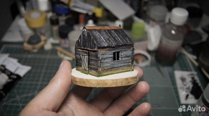 Макет лесная сторожка ручная работа