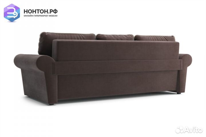 Диван еврокнижка Прованс 3-х местный коричневый