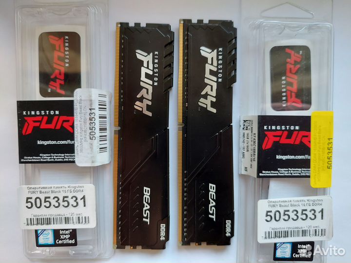 Оперативной память Kingston DDR4 32 Gb 3600 Мгц