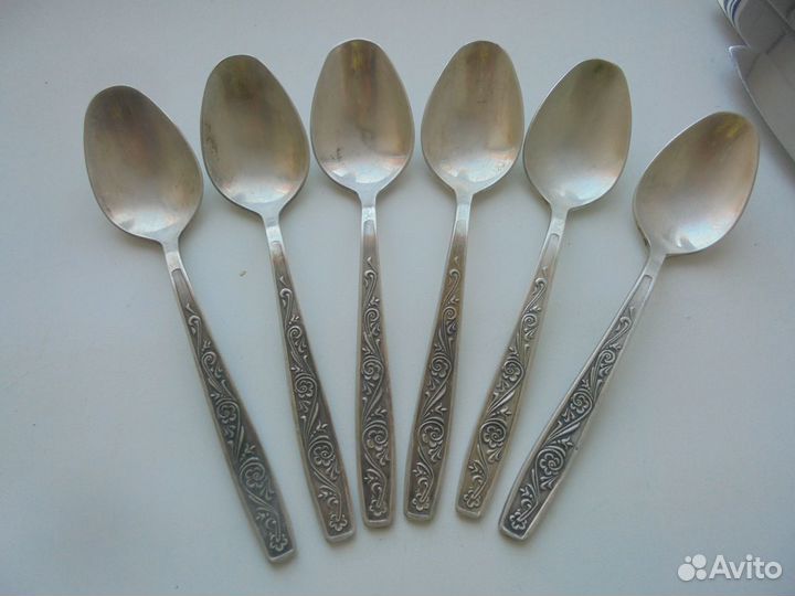 Столов приб мельх двойное серебр черн СССР 19 пред