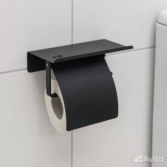 Держатель для туалетной бумаги с полочкой
