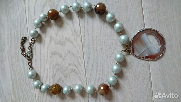 Колье агат