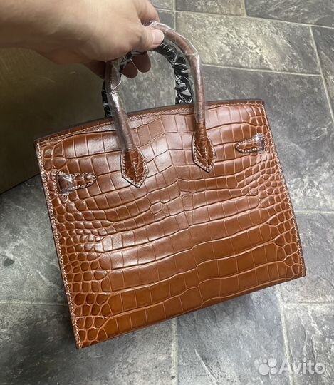 Сумка hermes birkin 25 croco ручная работа