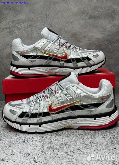 Кроссовки Nike P-6000 Metallic Silver Red