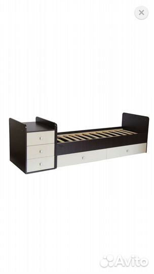 Детская кроватка трансформер с маятником и ящиком