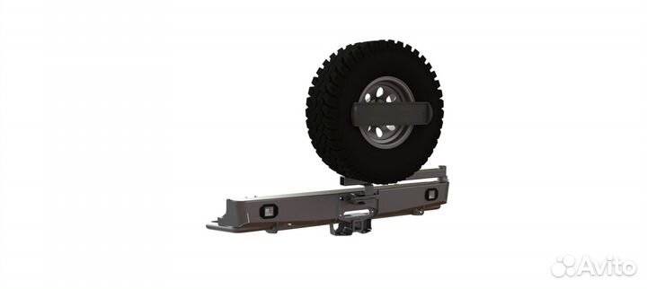 Бампер силовой задний Toyota Hilux 2015+ квадрат