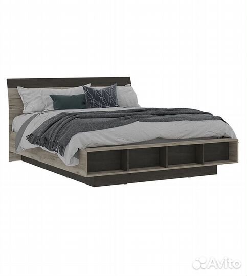 Кровать 160х200 камень/серый крафт(Эдинбург)