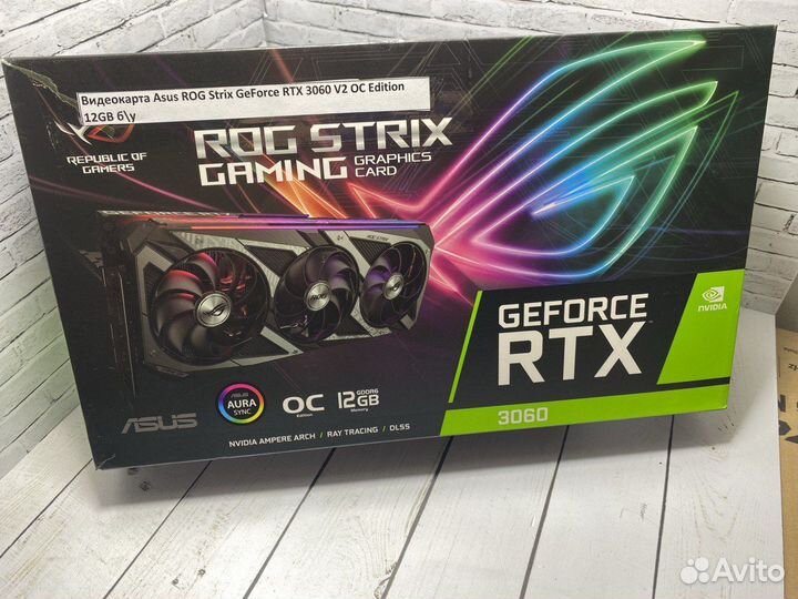 Видеокарта Asus ROG Strix GeForce RTX 3060 V2 OC E