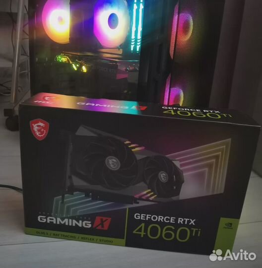 Видеокарта MSI GeForce RTX 4060 Ti gaming X 8 Гб