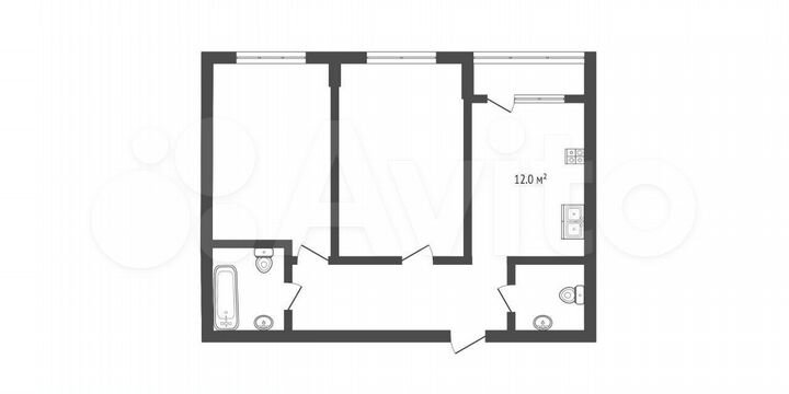 2-к. квартира, 56,8 м², 10/17 эт.