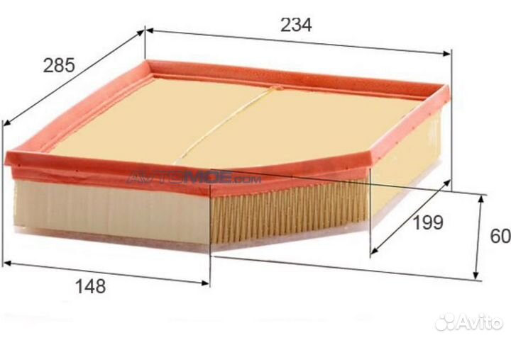 Фильтр воздушный volvo S60 III S90 II XC60 II XC90