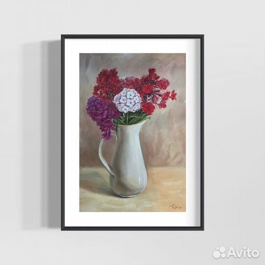 Картина маслом букет цветов