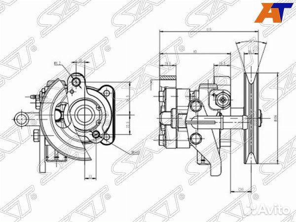 Насос гур hyundai avante