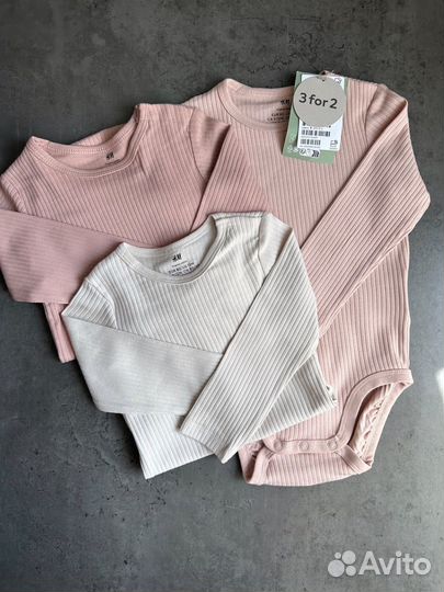 Боди рубчик 80 92 H&M