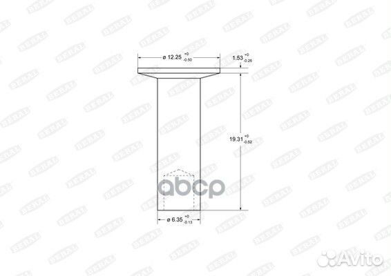 Заклепки. L-12 6.35x19.1 мм. полутрубчатые комп