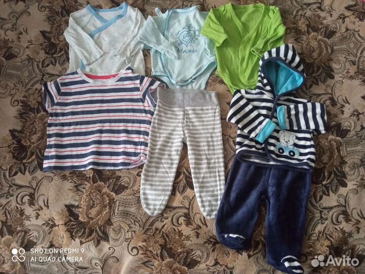 Вещи пакетом на 56,62,68,74 рост