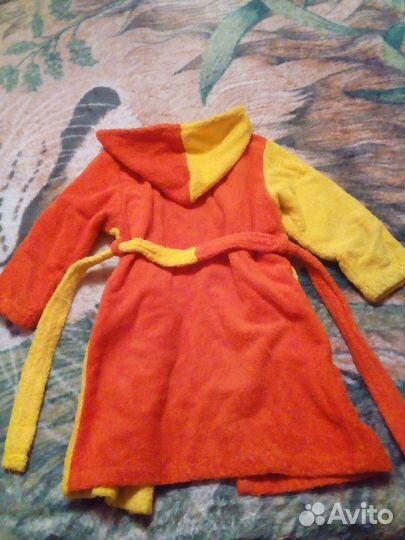 Детский махровый халат на 4-7 лет