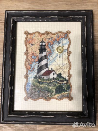 Картина вышитая крестом «Маяк»