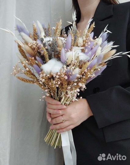 Свадебный букет невесты из сухоцветов