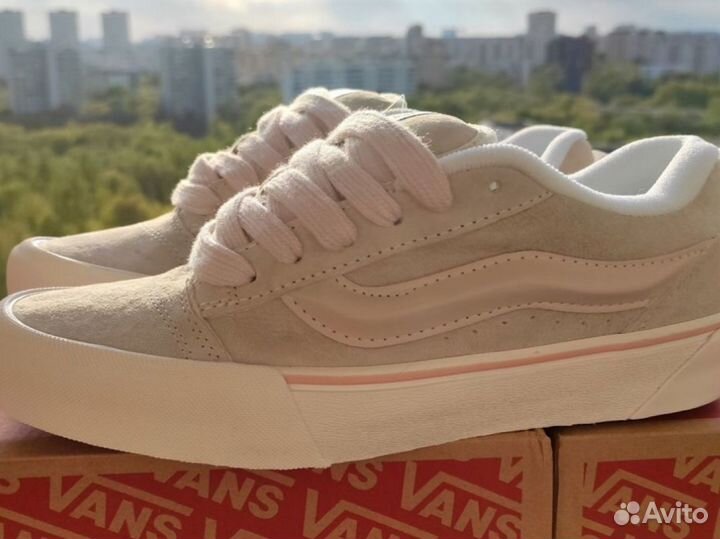 Кеды Vans Knu Skool дутыши Sorbet Pastel Pink