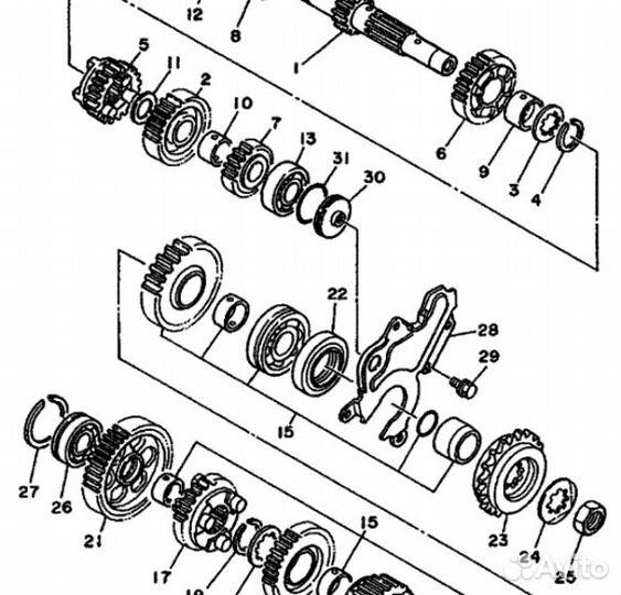 Гайка передней звезды Yamaha 90179-18020-00