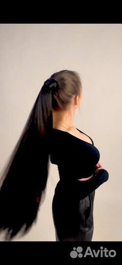 Хвост шиньон на резинке