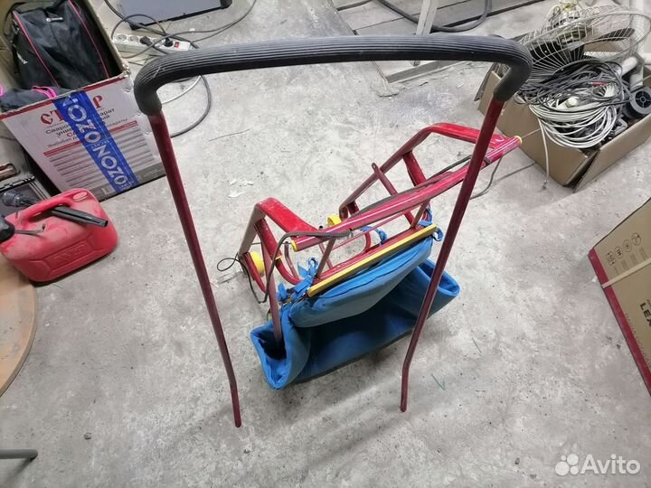 Детские санки с колесами б/у