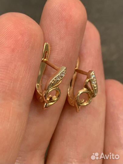 Серьги золотые