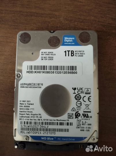 Жесткий диск 2,5 WD Blue 1тб