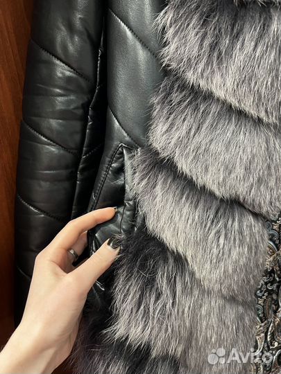 Куртка зимняя женская 42 44 размер эко кожа