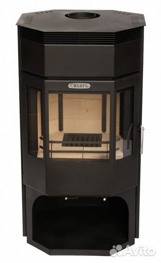 Печь-камин Сибирь-12 со стеклом