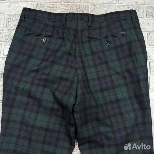 Клетчатая штаны Gant Soho Low Waist Woolen Narrow