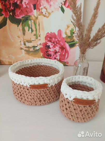 Корзина вязаная для хранения