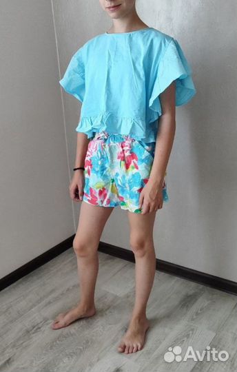 Zara футболка топ 13-14 лет легкая хб