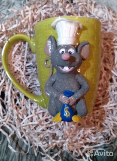 Кружка с декором из полимерной глины