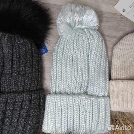 Новая шапка женская теплая бини вязанная