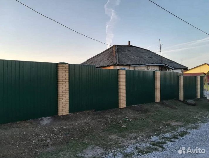 Забор 20 м с воротами 