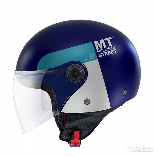 MT Мотошлемs Street S Inboard C5 Мотошлем Blue Mat