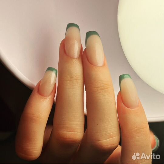 Маникюр покрытие гель лаком наращивание