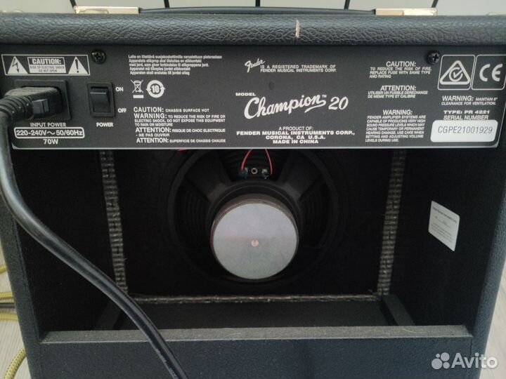 Гитарный комбоусилитель fender champion 20