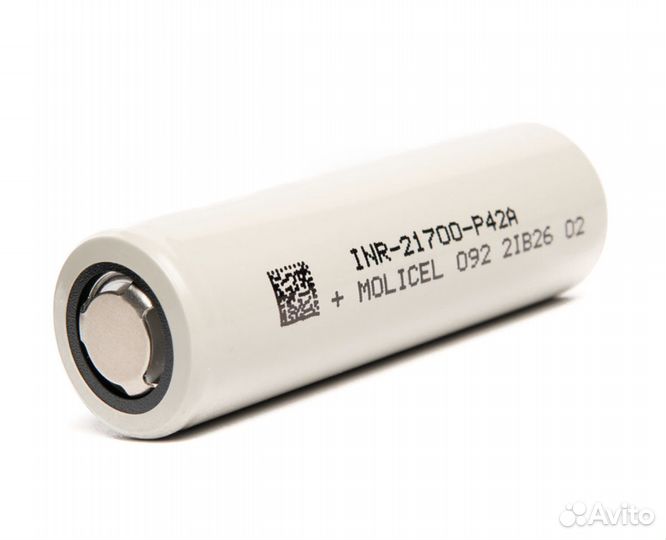 Аккумулятор 21700, Molicel P42A, 4000 mAh, 45A