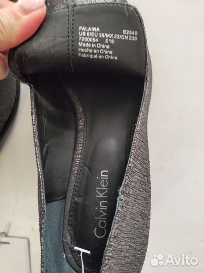 Лоферы Calvin Klein кожаные.р.36