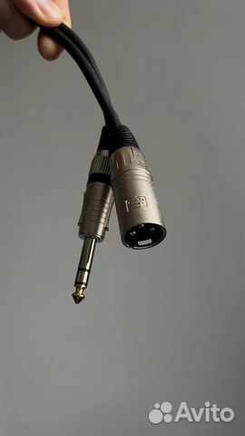 Кабель xlr jack микрофонный для мониторов 1 метр